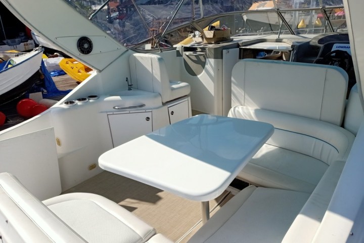 seas the day luxury hire cruiser - BBQ, Toilet Day Bed - Forster NSW